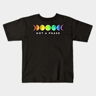 Not A Phase Moon Lgbt Gay Pride Kids T-Shirt